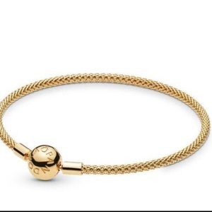 Pandora gold mesh bracelet